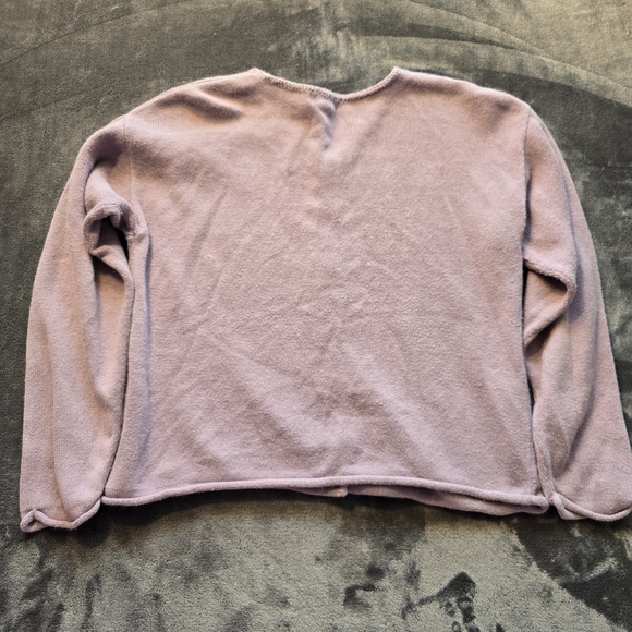 Christopher And Banks Liliac Full Button Rolled Hem Sweater Size Medium - Picture 3 of 9